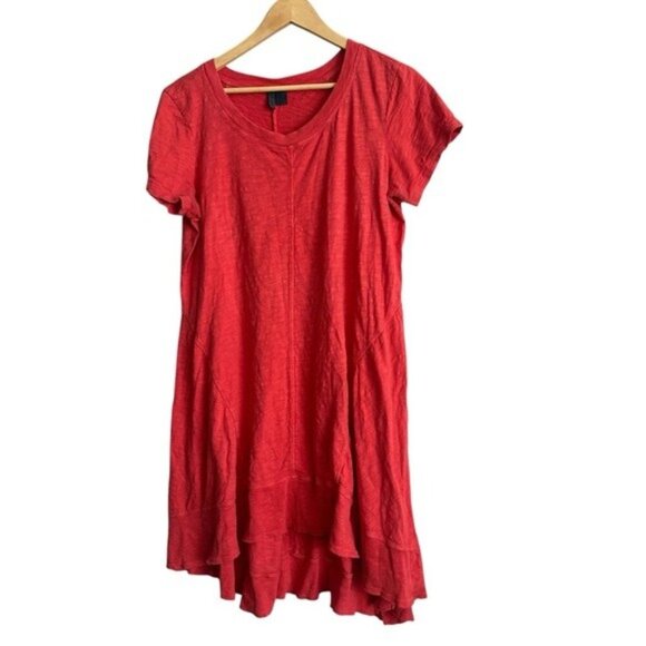 Anthropologie Left Of Center Orange Midi Knit Dress Large - Boho Chic, - Picture 1 of 8